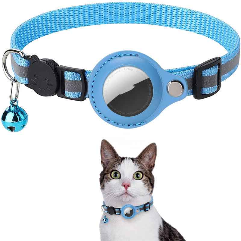 Reflective Waterproof Airtag Collar for Dogs and Cats - Durable Nylon Holder for Airtag Protection