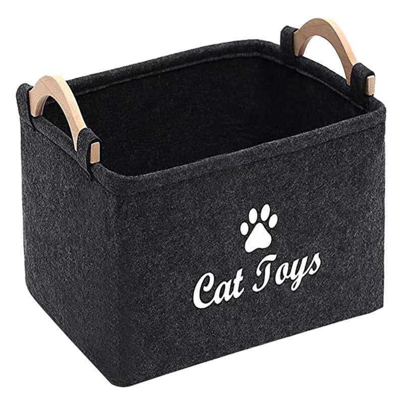 Felt Pet Toy Storage Basket - Stylish Storage Solution for Toys and Accessories
