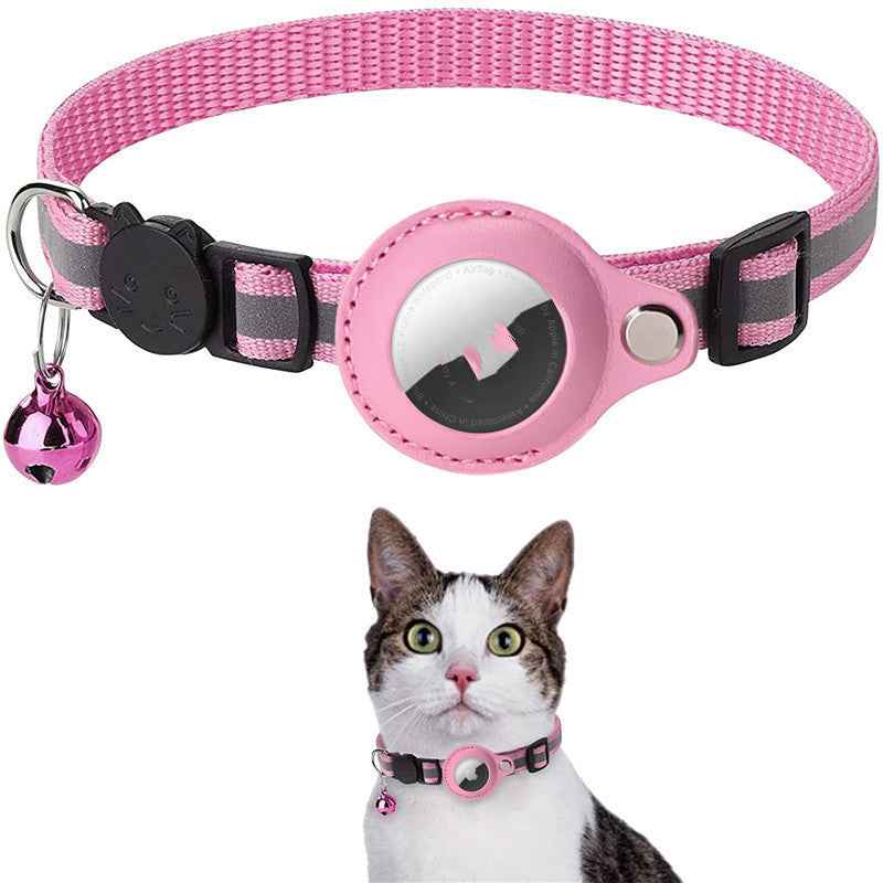 Reflective Waterproof Airtag Collar for Dogs and Cats - Durable Nylon Holder for Airtag Protection