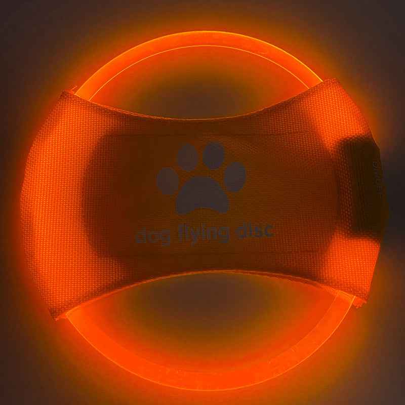 Dog LED Flying Disc - Light Glowing Interactive Training Toy for Pets
