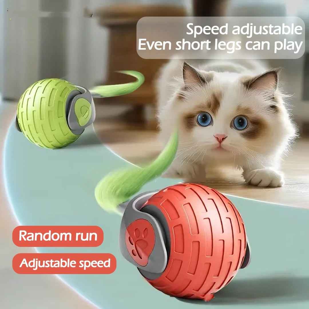 Interactive Cat Toy - Automatic Electric Rolling Ball for Cats, USB Rechargeable Smart Teaser Pet Toy