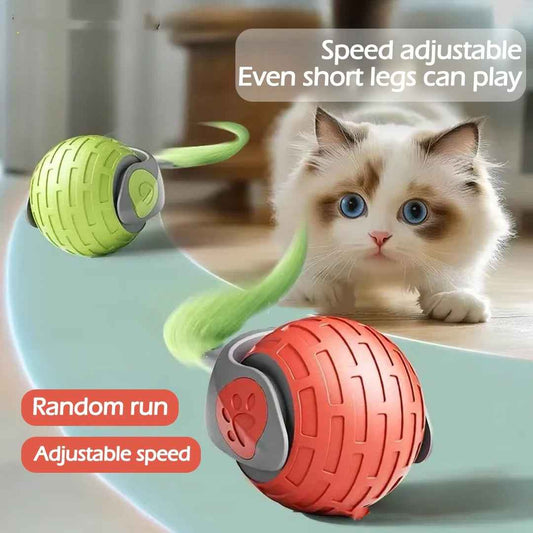 Interactive Cat Toy - Automatic Electric Rolling Ball for Cats, USB Rechargeable Smart Teaser Pet Toy