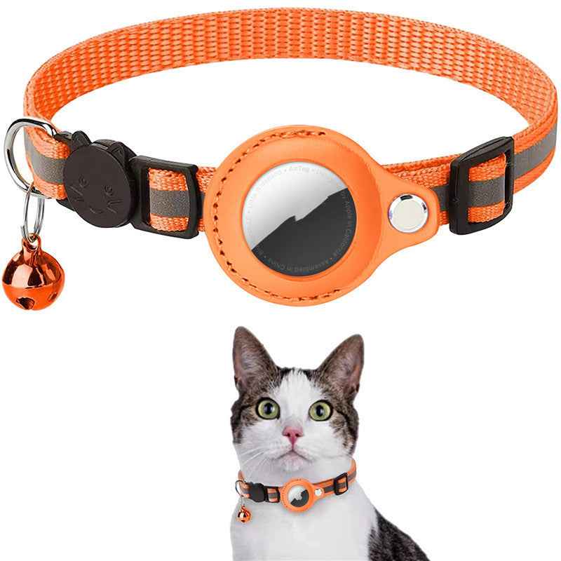 Reflective Waterproof Airtag Collar for Dogs and Cats - Durable Nylon Holder for Airtag Protection