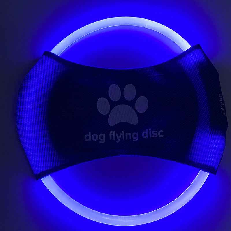 Dog LED Flying Disc - Light Glowing Interactive Training Toy for Pets