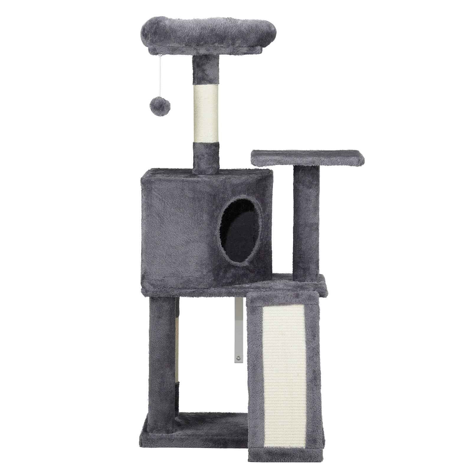 Dark Grey Cat Scratcher - Trapezoidal Cat House and Climbing Frame