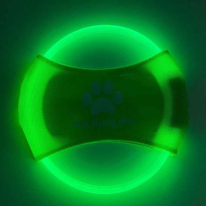 Dog LED Flying Disc - Light Glowing Interactive Training Toy for Pets