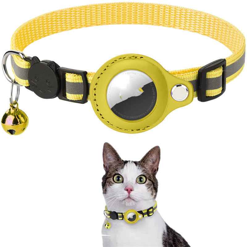 Reflective Waterproof Airtag Collar for Dogs and Cats - Durable Nylon Holder for Airtag Protection