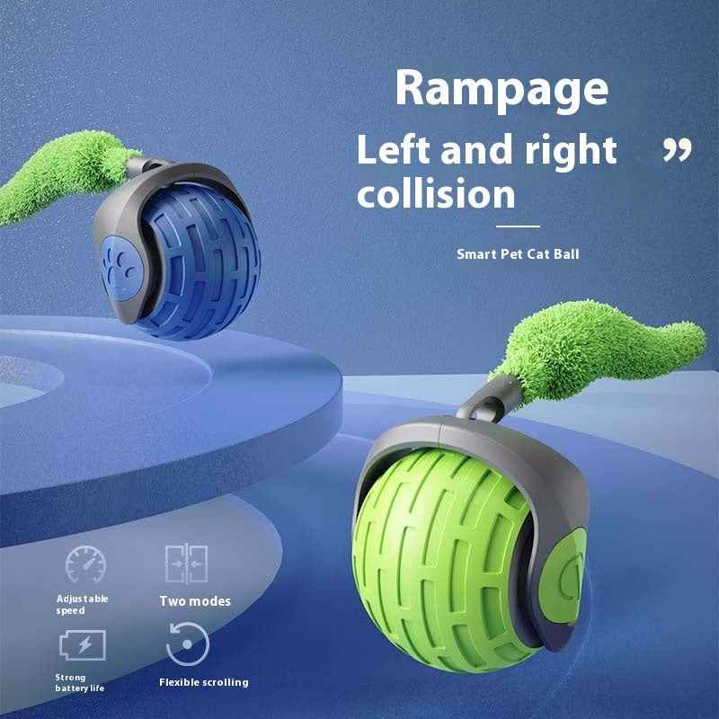Interactive Cat Toy - Automatic Electric Rolling Ball for Cats, USB Rechargeable Smart Teaser Pet Toy