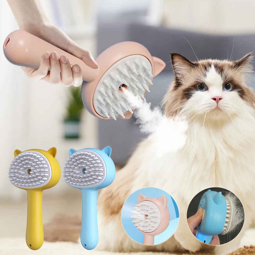 Multifunctional Steam Cat Grooming Brush for Effortless Pet Care