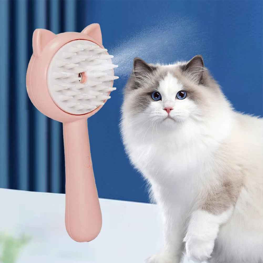 Multifunctional Steam Cat Grooming Brush for Effortless Pet Care