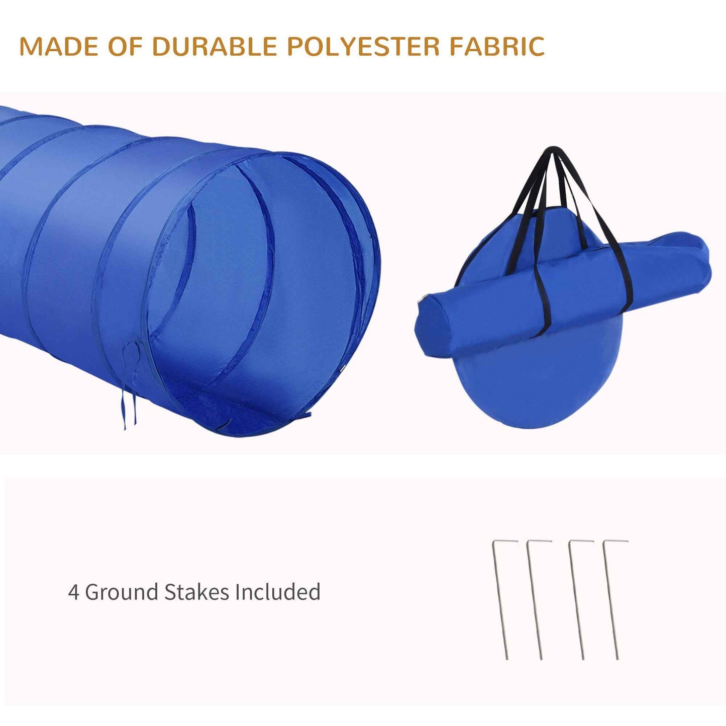 Adjustable Pet Agility Training Set in Blue/Yellow for Enhanced Pet Skills