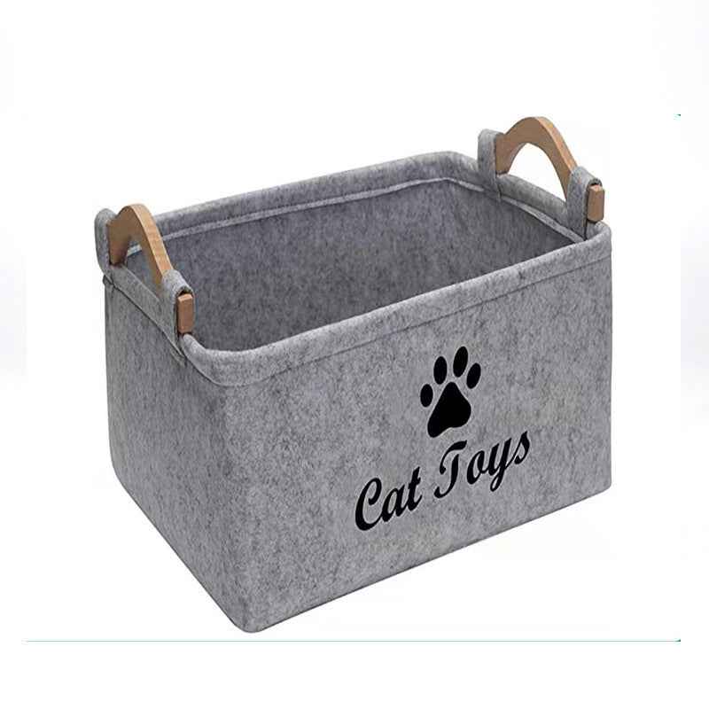 Felt Pet Toy Storage Basket - Stylish Storage Solution for Toys and Accessories