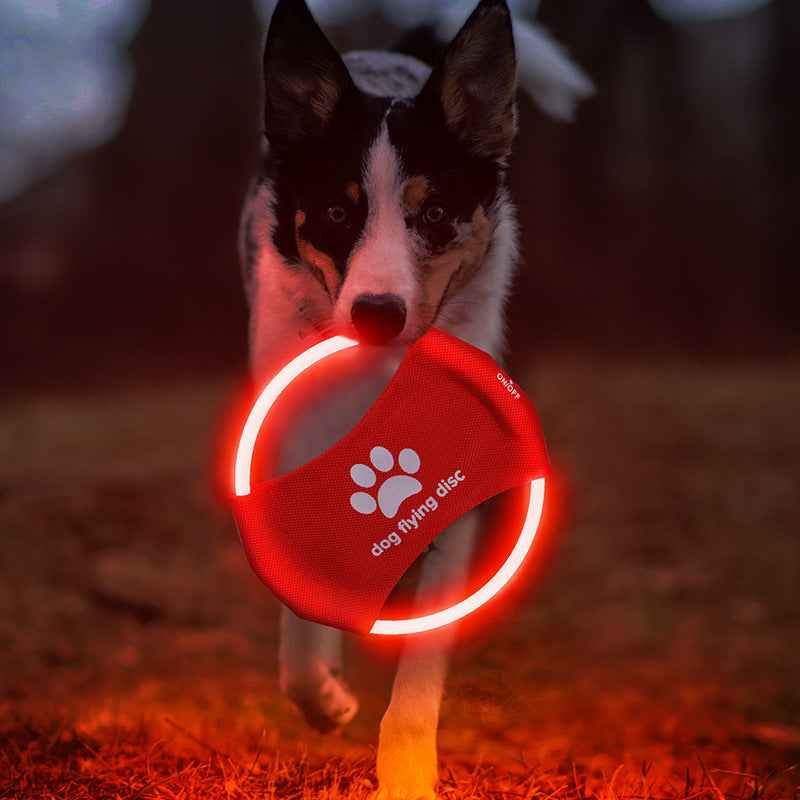 Dog LED Flying Disc - Light Glowing Interactive Training Toy for Pets