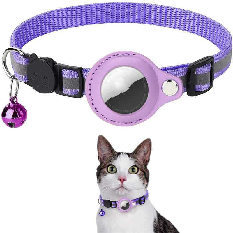 Reflective Waterproof Airtag Collar for Dogs and Cats - Durable Nylon Holder for Airtag Protection